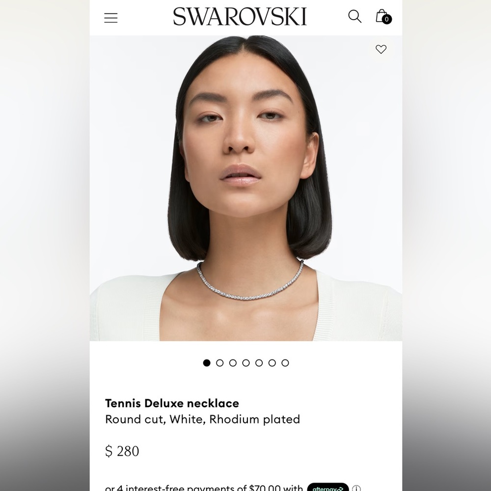 Swarovski tennis necklace